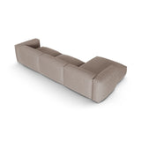 Martina modulares Ecksofa, Linke Seite, Sitztiefe 90 cm, aus Strukturierter Stoff in Dunkelbeige (Boston Trufa), 330x176 cm von Micadoni – Bild 5