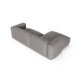 Martina modulares Ecksofa, Linke Seite, Sitztiefe 90 cm, aus Strukturierter Stoff in Hellgrau (Boston Light Grey), 280x176 cm von Micadoni – Bild 5