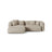 Martina modulares Ecksofa, Linke Seite, Sitztiefe 90 cm, aus Strukturierter Stoff in Leichtes Beige (Boston Toffee), 280x176 cm von Micadoni – Bild 1