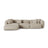 Martina modulares Ecksofa, Linke Seite, Sitztiefe 90 cm, aus Strukturierter Stoff in Leichtes Beige (Boston Toffee), 330x176 cm von Micadoni – Bild 1
