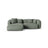 Martina modulares Ecksofa, Linke Seite, Sitztiefe 90 cm, aus Strukturierter Stoff in Moosgrün (Boston Water Green), 280x176 cm von Micadoni – Bild 1