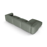 Martina modulares Ecksofa, Linke Seite, Sitztiefe 90 cm, aus Strukturierter Stoff in Moosgrün (Boston Water Green), 330x176 cm von Micadoni – Bild 5