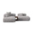 Martina modulares Ecksofa, Linke Seite, aus Cord in Hellgrau (Tilia 86), 285x176 cm
 von Micadoni – Bild 1