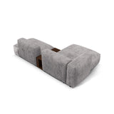 Martina modulares Ecksofa, Linke Seite, aus Cord in Hellgrau (Tilia 86), 285x176 cm
 von Micadoni – Bild 5