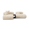 Martina modulares Ecksofa, Linke Seite, aus Cord in Leichtes Beige (Tilia 03), 285x176 cm
 von Micadoni – Bild 1