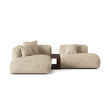 Martina modulares Ecksofa, Linke Seite, aus Samt, Cord oder Strukturstoff, 285x176 cm von Micadoni – Bild 1