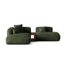 Martina modulares Ecksofa, Linke Seite, aus Samt in Grün (Vogue 11), 285x176 cm
 von Micadoni – Bild 1