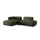 Martina modulares Ecksofa, Linke Seite, aus Samt in Grün (Vogue 11), 285x176 cm
 von Micadoni – Bild 3