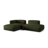 Martina modulares Ecksofa, Linke Seite, aus Strukturierter Stoff in Grün (Boston Forest), 285x176 cm
 von Micadoni – Bild 3