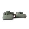 Martina modulares Ecksofa, Linke Seite, aus Strukturierter Stoff in Moosgrün (Boston Water Green), 285x176 cm
 von Micadoni – Bild 1