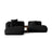 Martina modulares Ecksofa, Linke Seite, aus Strukturierter Stoff in Schwarz (Boston Black), 285x176 cm
 von Micadoni – Bild 1