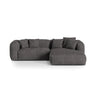 Martina modulares Ecksofa, Rechte Seite, Sitztiefe 76 cm, aus Boucle in Anthrazit (Monet Anthracite), 280x176 cm von Micadoni – Bild 1