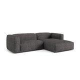 Martina modulares Ecksofa, Rechte Seite, Sitztiefe 76 cm, aus Boucle in Anthrazit (Monet Anthracite), 280x176 cm von Micadoni – Bild 3