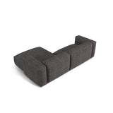 Martina modulares Ecksofa, Rechte Seite, Sitztiefe 76 cm, aus Boucle in Anthrazit (Monet Anthracite), 280x176 cm von Micadoni – Bild 5