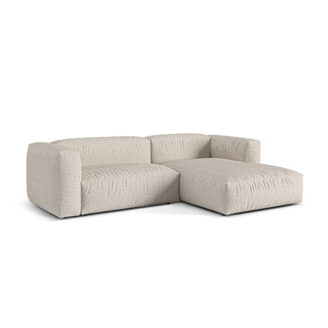 Martina modulares Ecksofa, Rechte Seite, Sitztiefe 76 cm, aus Boucle in Beige (Monet Sand), 280x176 cm von Micadoni – Bild 3