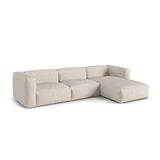 Martina modulares Ecksofa, Rechte Seite, Sitztiefe 76 cm, aus Boucle in Beige (Monet Sand), 330x176 cm von Micadoni – Bild 3