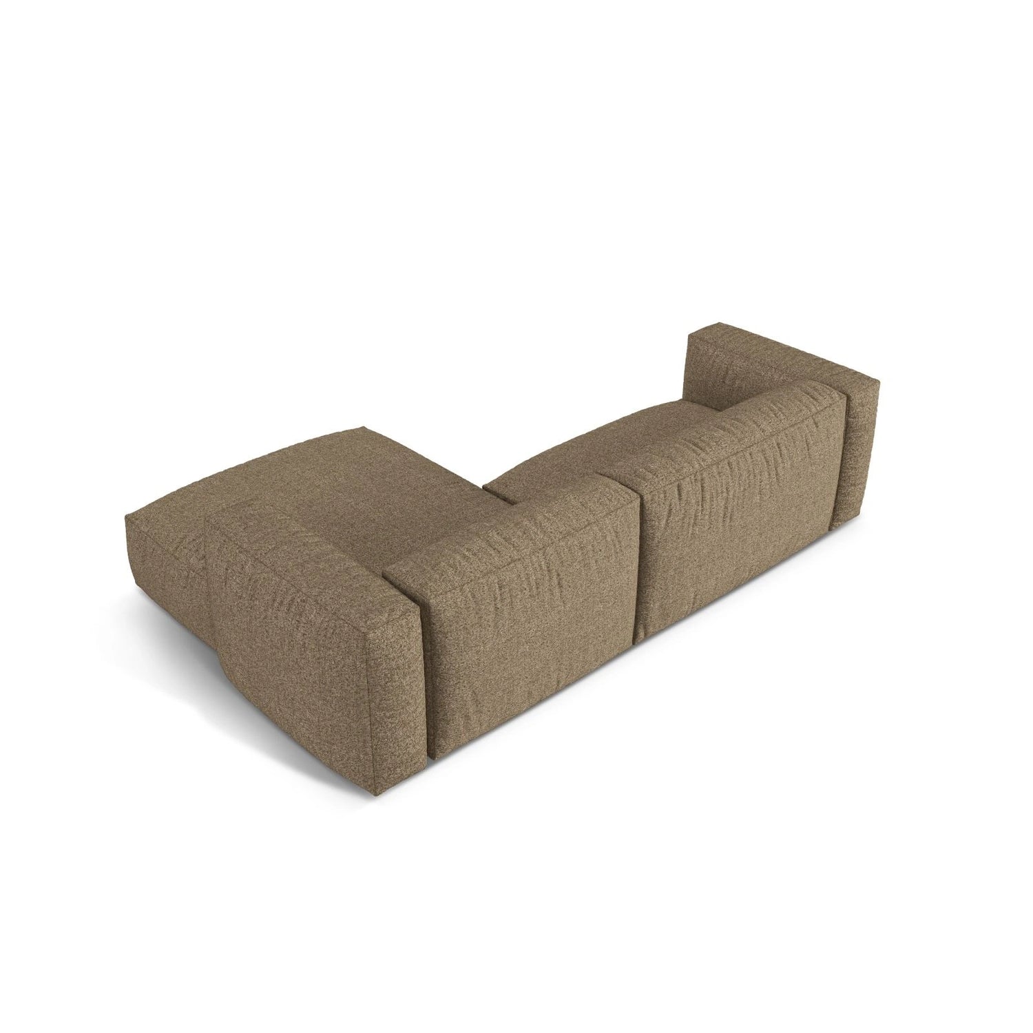 Martina modulares Ecksofa, Rechte Seite, Sitztiefe 76 cm, aus Boucle in Cappuccino (Monet Cappucino), 280x176 cm von Micadoni – Bild 5