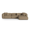 Martina modulares Ecksofa, Rechte Seite, Sitztiefe 76 cm, aus Boucle in Cappuccino (Monet Cappucino), 330x176 cm von Micadoni – Bild 1