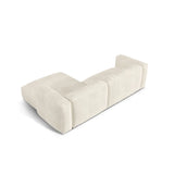 Martina modulares Ecksofa, Rechte Seite, Sitztiefe 76 cm, aus Boucle in Elfenbein (Monet Nata), 280x176 cm von Micadoni – Bild 5