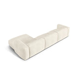 Martina modulares Ecksofa, Rechte Seite, Sitztiefe 76 cm, aus Boucle in Elfenbein (Monet Nata), 330x176 cm von Micadoni – Bild 5