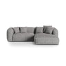 Martina modulares Ecksofa, Rechte Seite, Sitztiefe 76 cm, aus Boucle in Graphit (Monet Graphite), 280x176 cm von Micadoni – Bild 1