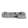 Martina modulares Ecksofa, Rechte Seite, Sitztiefe 76 cm, aus Boucle in Graphit (Monet Graphite), 330x176 cm von Micadoni – Bild 1