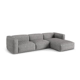 Martina modulares Ecksofa, Rechte Seite, Sitztiefe 76 cm, aus Boucle in Graphit (Monet Graphite), 330x176 cm von Micadoni – Bild 3