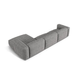 Martina modulares Ecksofa, Rechte Seite, Sitztiefe 76 cm, aus Boucle in Graphit (Monet Graphite), 330x176 cm von Micadoni – Bild 5