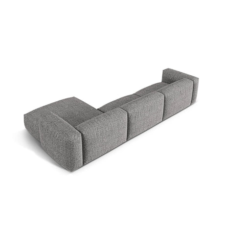Martina modulares Ecksofa, Rechte Seite, Sitztiefe 76 cm, aus Boucle in Graphit (Monet Graphite), 330x176 cm von Micadoni – Bild 5