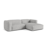 Martina modulares Ecksofa, Rechte Seite, Sitztiefe 76 cm, aus Boucle in Silber (Monet Silver), 280x176 cm von Micadoni – Bild 3