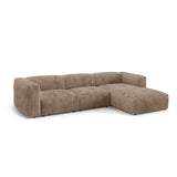 Martina modulares Ecksofa, Rechte Seite, Sitztiefe 76 cm, aus Cord in Acorn (Tilia 17), 330x176 cm von Micadoni – Bild 3