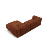 Martina modulares Ecksofa, Rechte Seite, Sitztiefe 76 cm, aus Cord in Brick (Tilia 52), 280x176 cm von Micadoni – Bild 5