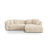 Martina modulares Ecksofa, Rechte Seite, Sitztiefe 76 cm, aus Cord in Leichtes Beige (Tilia 03), 280x176 cm von Micadoni – Bild 1