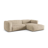 Martina modulares Ecksofa, Rechte Seite, Sitztiefe 76 cm, aus Samt, Cord, Boucle oder Strukturstoff, 280x176 cm von Micadoni – Bild 3