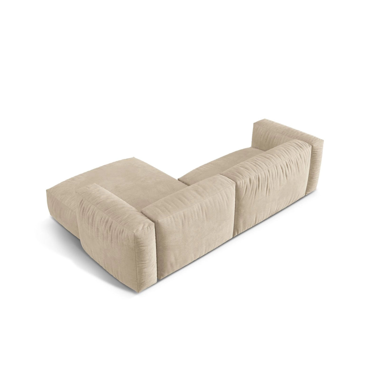 Martina modulares Ecksofa, Rechte Seite, Sitztiefe 76 cm, aus Samt, Cord, Boucle oder Strukturstoff, 280x176 cm von Micadoni – Bild 5
