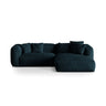 Martina modulares Ecksofa, Rechte Seite, Sitztiefe 76 cm, aus Samt in Deep Petrol (Vogue 13), 280x176 cm von Micadoni – Bild 1