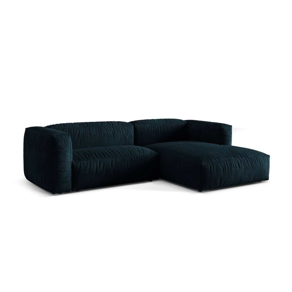 Martina modulares Ecksofa, Rechte Seite, Sitztiefe 76 cm, aus Samt in Deep Petrol (Vogue 13), 280x176 cm von Micadoni – Bild 3