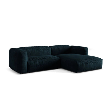 Martina modulares Ecksofa, Rechte Seite, Sitztiefe 76 cm, aus Samt in Deep Petrol (Vogue 13), 280x176 cm von Micadoni – Bild 3