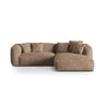 Martina modulares Ecksofa, Rechte Seite, Sitztiefe 76 cm, aus Samt in Dunkelbeige (Vogue 3), 280x176 cm von Micadoni – Bild 1