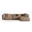 Martina modulares Ecksofa, Rechte Seite, Sitztiefe 76 cm, aus Samt in Dunkelbeige (Vogue 3), 330x176 cm von Micadoni – Bild 1