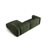 Martina modulares Ecksofa, Rechte Seite, Sitztiefe 76 cm, aus Samt in Grün (Vogue 11), 280x176 cm von Micadoni – Bild 5