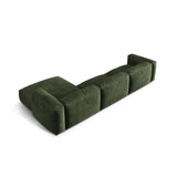 Martina modulares Ecksofa, Rechte Seite, Sitztiefe 76 cm, aus Samt in Grün (Vogue 11), 330x176 cm von Micadoni – Bild 5