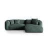 Martina modulares Ecksofa, Rechte Seite, Sitztiefe 76 cm, aus Samt in Petrol (Vogue 12), 280x176 cm von Micadoni – Bild 1