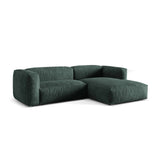 Martina modulares Ecksofa, Rechte Seite, Sitztiefe 76 cm, aus Samt in Petrol (Vogue 12), 280x176 cm von Micadoni – Bild 3