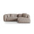 Martina modulares Ecksofa, Rechte Seite, Sitztiefe 76 cm, aus Strukturierter Stoff in Dunkelbeige (Boston Trufa), 280x176 cm von Micadoni – Bild 1
