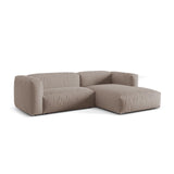 Martina modulares Ecksofa, Rechte Seite, Sitztiefe 76 cm, aus Strukturierter Stoff in Dunkelbeige (Boston Trufa), 280x176 cm von Micadoni – Bild 3