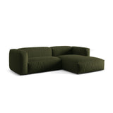 Martina modulares Ecksofa, Rechte Seite, Sitztiefe 76 cm, aus Strukturierter Stoff in Grün (Boston Forest), 280x176 cm von Micadoni – Bild 3
