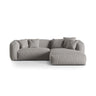 Martina modulares Ecksofa, Rechte Seite, Sitztiefe 76 cm, aus Strukturierter Stoff in Hellgrau (Boston Light Grey), 280x176 cm von Micadoni – Bild 1