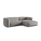 Martina modulares Ecksofa, Rechte Seite, Sitztiefe 76 cm, aus Strukturierter Stoff in Hellgrau (Boston Light Grey), 280x176 cm von Micadoni – Bild 3
