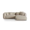 Martina modulares Ecksofa, Rechte Seite, Sitztiefe 76 cm, aus Strukturierter Stoff in Leichtes Beige (Boston Toffee), 280x176 cm von Micadoni – Bild 1